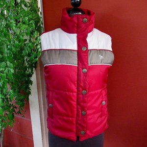 Bongo 90s Puffer Red & Tan Vest S